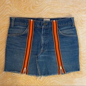 Furst of a kind denim double zip Collin skirt
